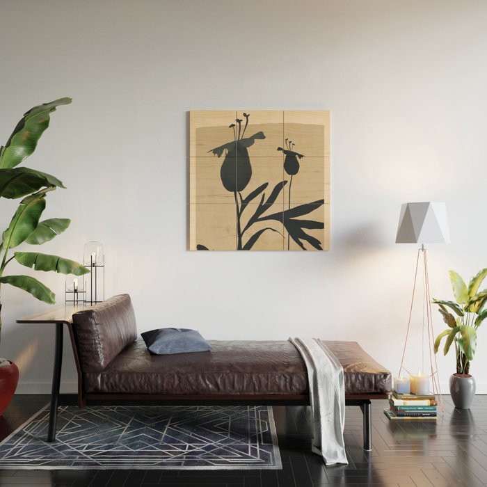 Abstract Art /Minimal Plant 93 Wood Wall Art Gallery Image 2