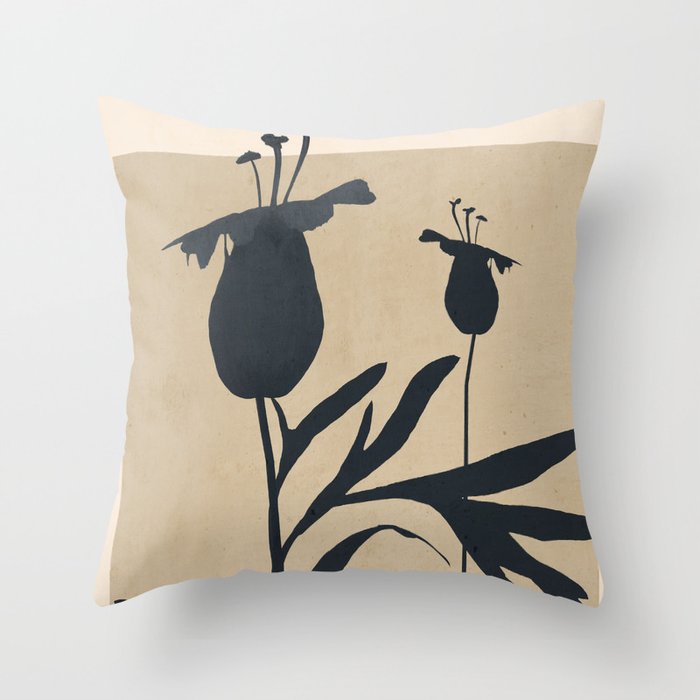 Abstract Art /Minimal Plant 93 Throw Pillow Gallery Image 1