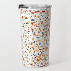 Tan Terrazzo | Eclectic Quirky Confetti Painting | Celebration Colorful Boho Happy Party Graphic  Travel Mug Gallery Image 3