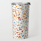 Tan Terrazzo | Eclectic Quirky Confetti Painting | Celebration Colorful Boho Happy Party Graphic  Travel Mug Gallery Image 2