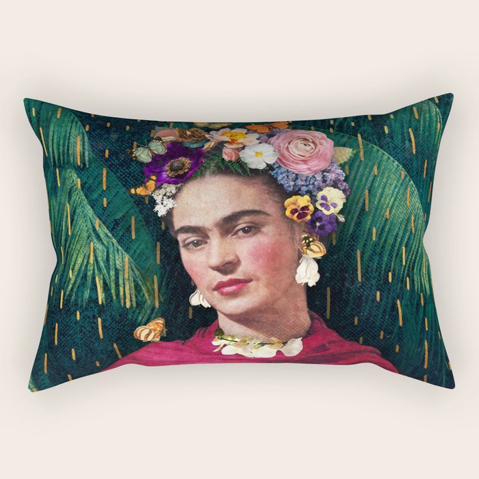 Frida Kahlo :: World Women's Day Rectangular Pillow Gallery Image 1