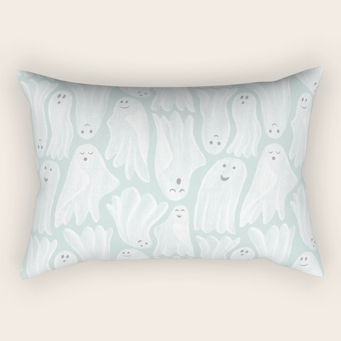 Gossamer Ghosts - soft blue Rectangular Pillow Gallery Image 2