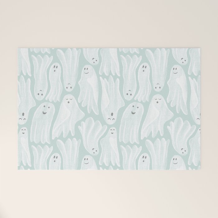 Gossamer Ghosts - soft blue Welcome Mat Gallery Image 1