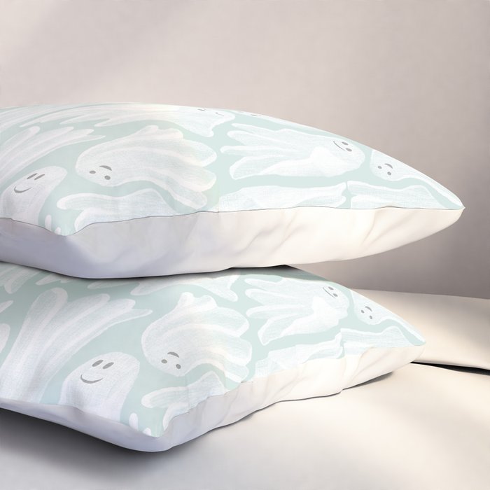 Gossamer Ghosts - soft blue Pillow Sham Gallery Image 3