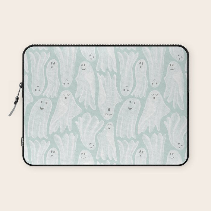 Gossamer Ghosts - soft blue Laptop Sleeve Gallery Image 1