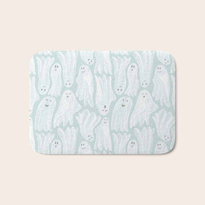 Gossamer Ghosts - soft blue Bath Mat Gallery Image 1