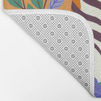 Floral Tiger in a Bold Jungle - Vibrant Botanical Wildlife Art Bath Mat Gallery Image 2