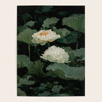 Floral Japandi Wall Art Lotus Flower Print Japanese Wall Art Sage Green Poster Wabi Sabi Painting Poster Gallery Image 4