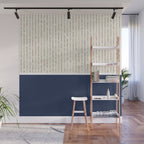 Beige Navy Wall Mural Gallery Image 1