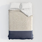 Beige Navy Duvet Cover Gallery Image 6