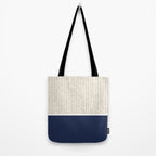 Beige Navy Tote Bag Gallery Image 2
