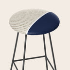 Beige Navy Stool Gallery Image 2