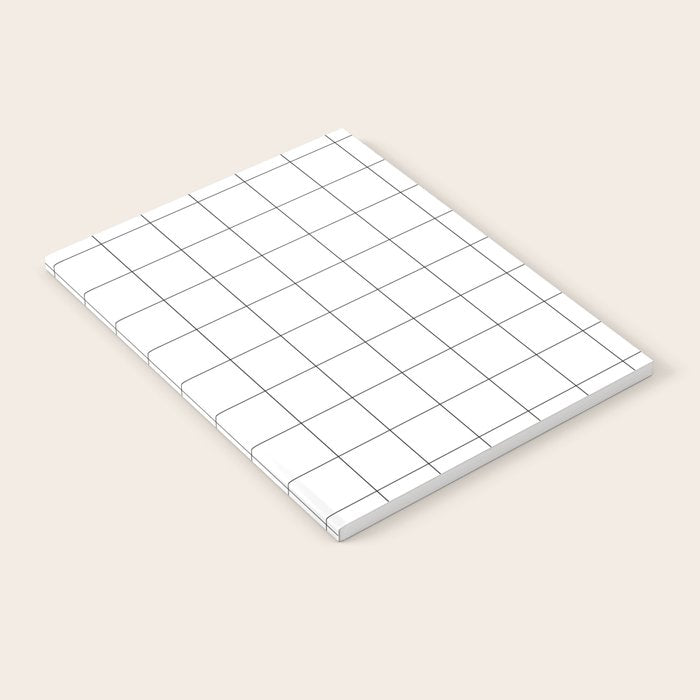 Windowpane Check Grid (black/white) Notebook Gallery Image 2