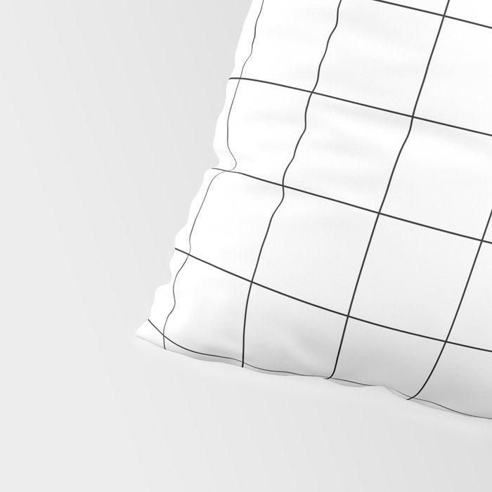 Windowpane Check Grid (black/white) Pillow Sham Gallery Image 4
