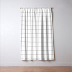 Windowpane Check Grid (black/white) Window Curtain Gallery Image 3