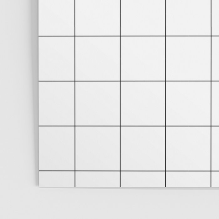 Windowpane Check Grid (black/white) Poster Gallery Image 3