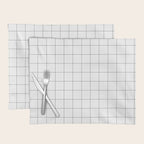 Windowpane Check Grid (black/white) Placemat Gallery Image 1