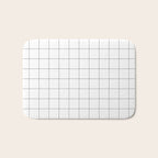 Windowpane Check Grid (black/white) Bath Mat Gallery Image 1