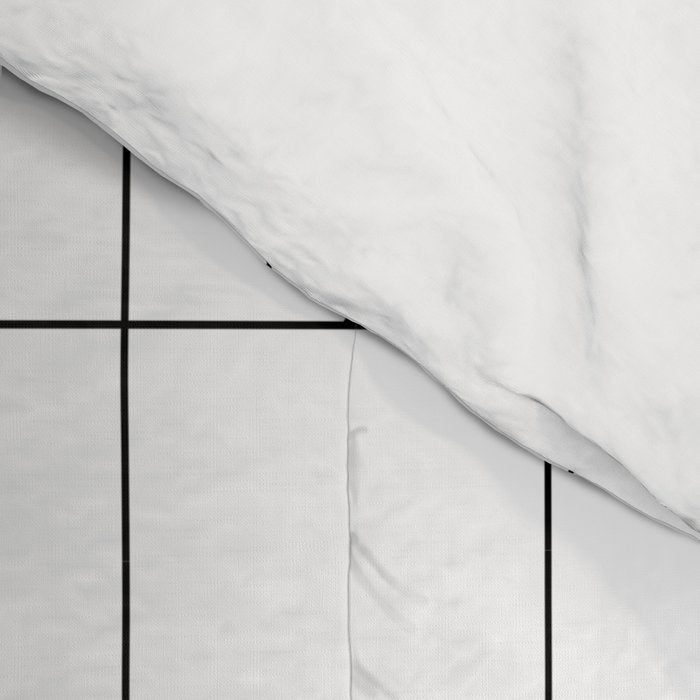 Windowpane Check Grid (black/white) Comforter Gallery Image 4