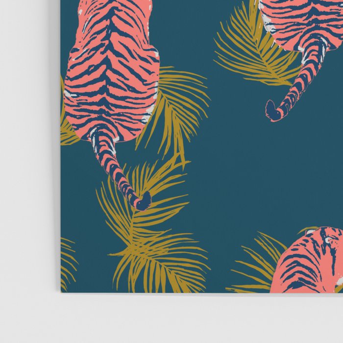 Paisley Tiger - navy Poster Gallery Image 3