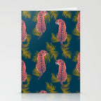 Paisley Tiger - navy Stationery Card Gallery Image 2