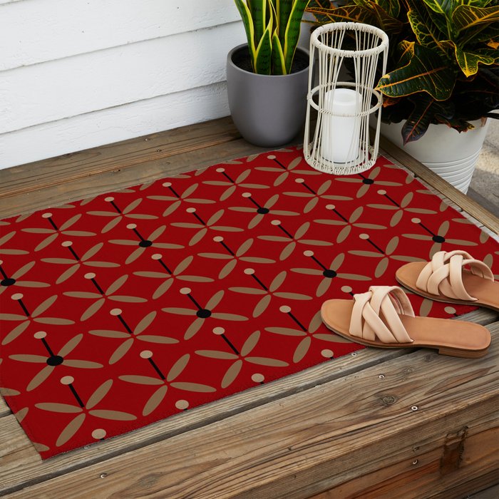 Bella Red Outdoor Rug Gallery Image 2