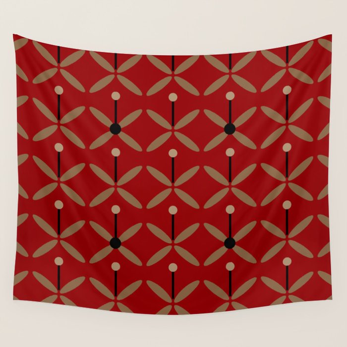 Bella Red Wall Tapestry Gallery Image 4