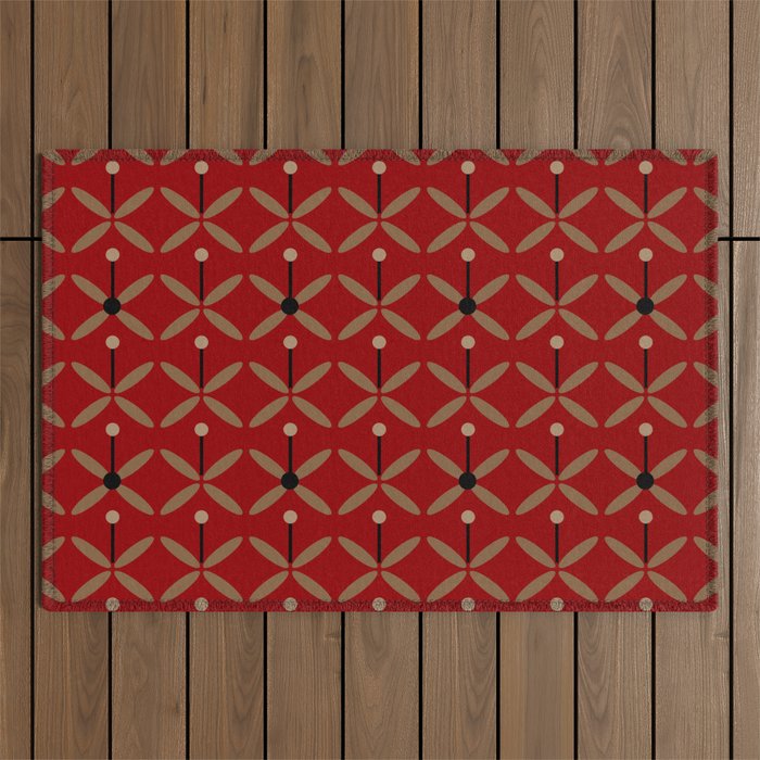 Bella Red Outdoor Rug Gallery Image 1
