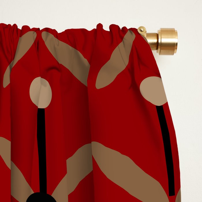 Bella Red Window Curtain Gallery Image 2