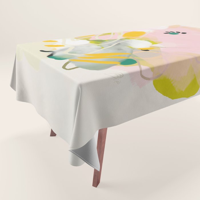 floral abstract spring bouquet 2 Tablecloth Gallery Image 1