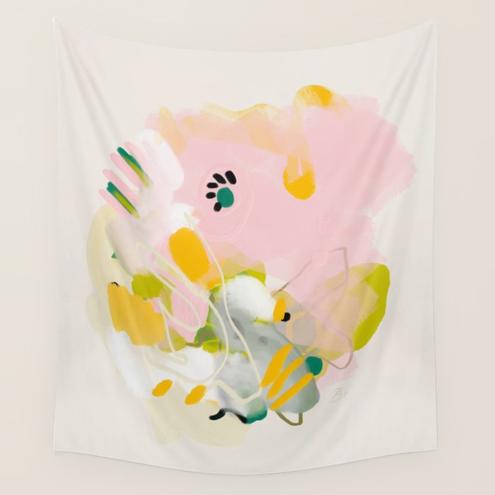 floral abstract spring bouquet 2 Wall Tapestry Gallery Image 4