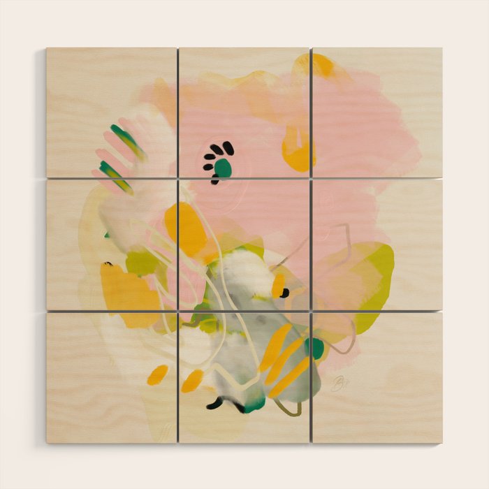 floral abstract spring bouquet 2 Wood Wall Art Gallery Image 1