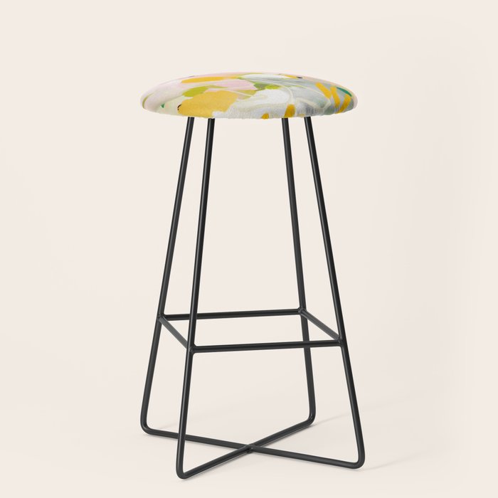 floral abstract spring bouquet 2 Stool Gallery Image 1