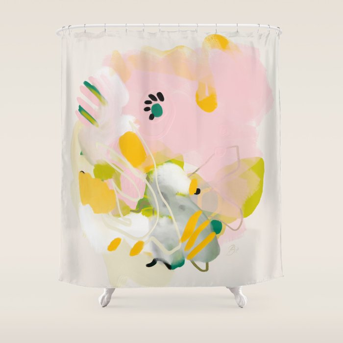 floral abstract spring bouquet 2 Shower Curtain Gallery Image 1