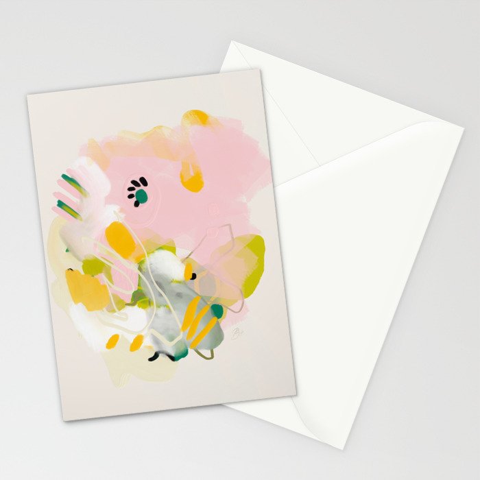 floral abstract spring bouquet 2 Stationery Card Gallery Image 2