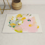 floral abstract spring bouquet 2 Rug Gallery Image 1