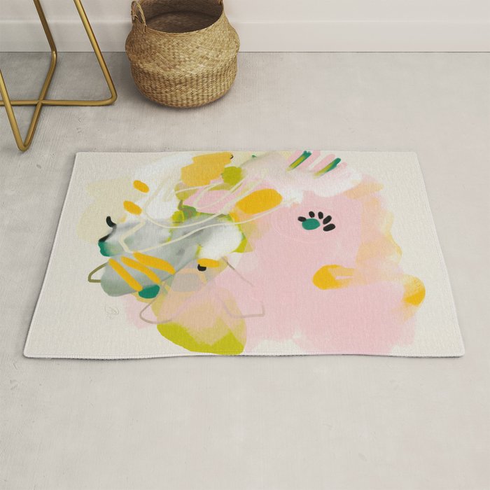 floral abstract spring bouquet 2 Rug Gallery Image 1