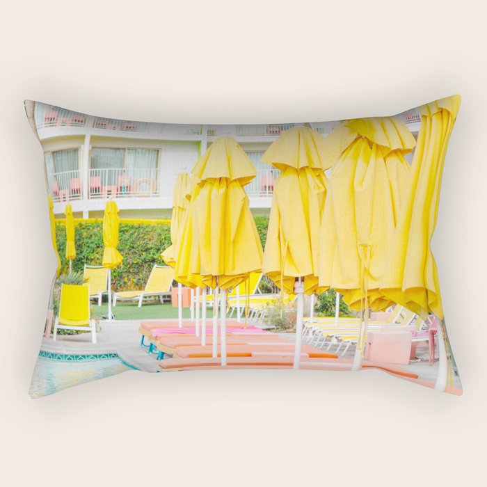 Swimming in Palm Springs - Travel Photography Rectangular Pillow Gallery Image 2