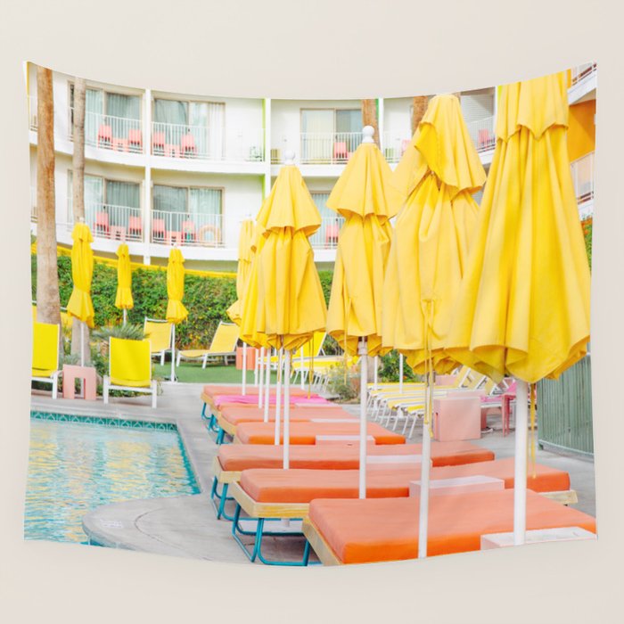 Swimming in Palm Springs - Travel Photography Wall Tapestry Gallery Image 4