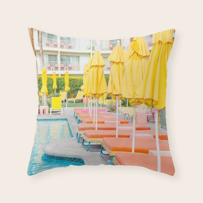 Swimming in Palm Springs - Travel Photography Throw Pillow Gallery Image 6