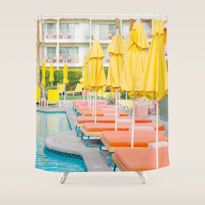 Swimming in Palm Springs - Travel Photography Shower Curtain Gallery Image 1