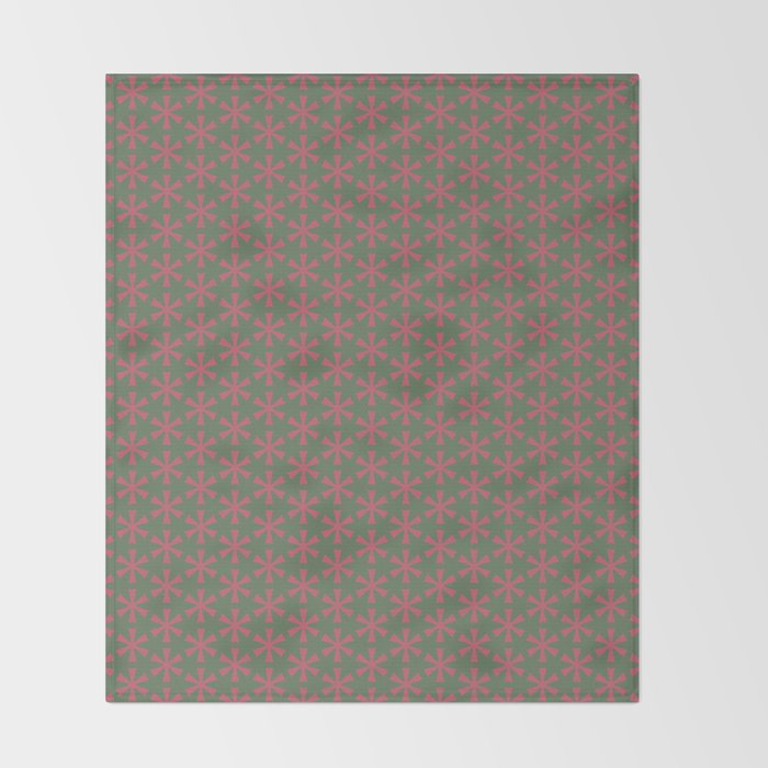 Mid Century Modern Asterisk Pattern Throw Blanket Gallery Image 2