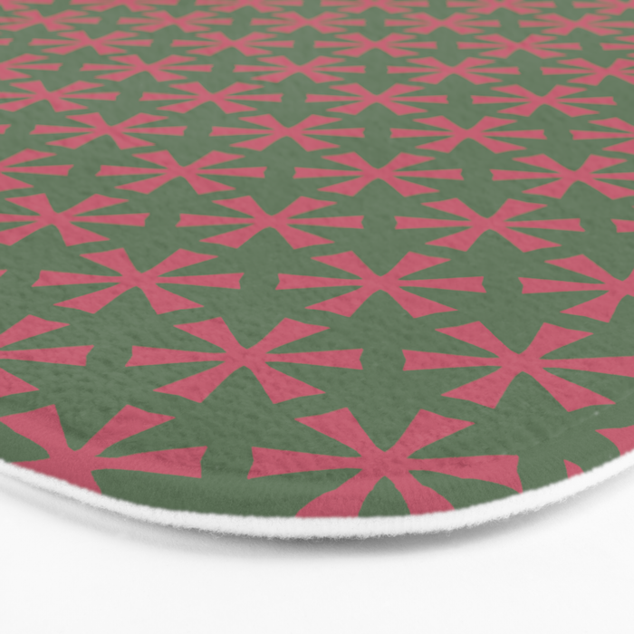 Mid Century Modern Asterisk Pattern Bath Mat Gallery Image 3