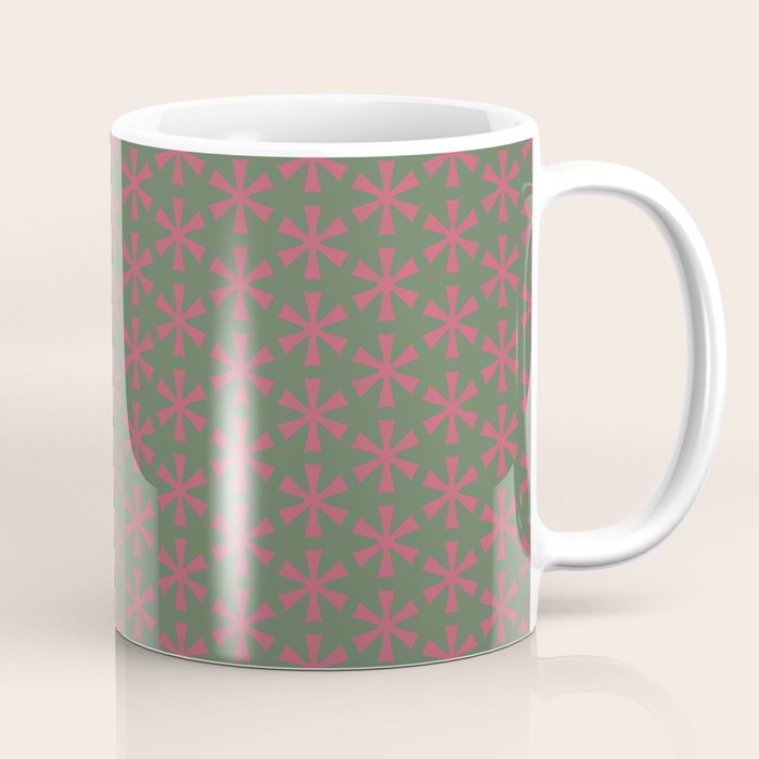 Mid Century Modern Asterisk Pattern Coffee Mug Gallery Image 1