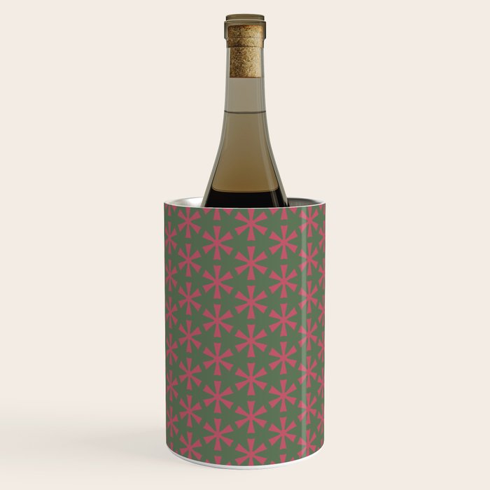 Mid Century Modern Asterisk Pattern Wine Chiller Gallery Image 2