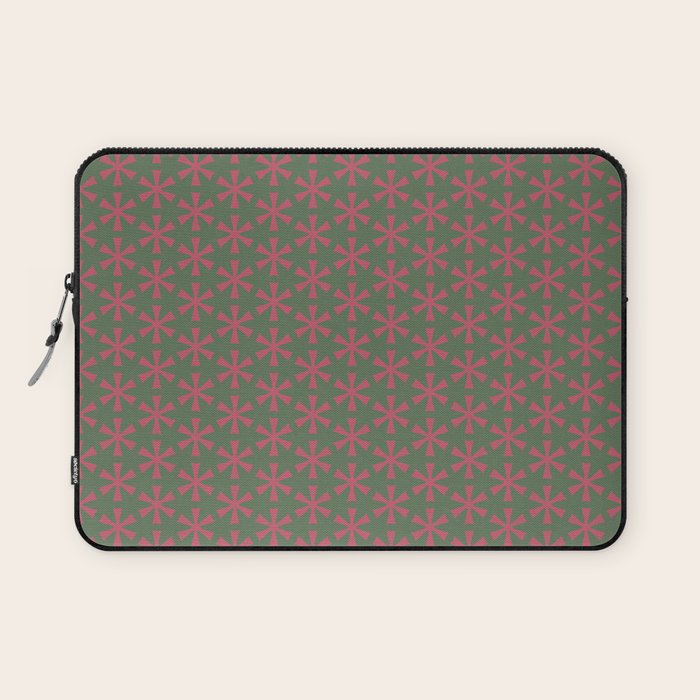 Mid Century Modern Asterisk Pattern Laptop Sleeve Gallery Image 1