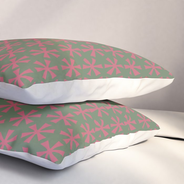 Mid Century Modern Asterisk Pattern Pillow Sham Gallery Image 3