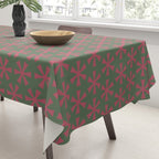 Mid Century Modern Asterisk Pattern Tablecloth Gallery Image 3