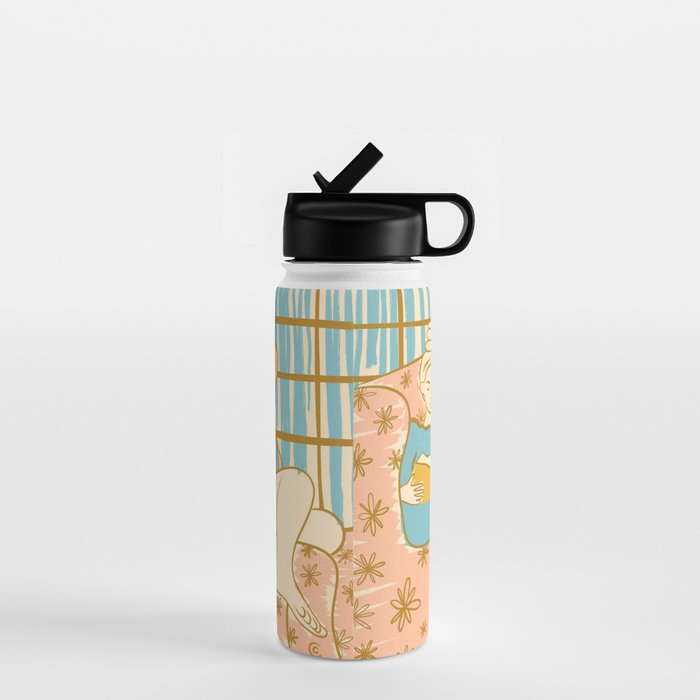 Portrait of a Woman Reading - Quiet Time 1 Water Bottle Gallery Image 1