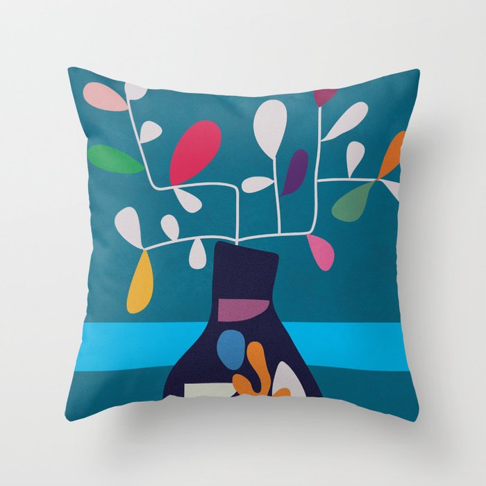 Vase of Vibrance 1 Throw Pillow Gallery Image 6